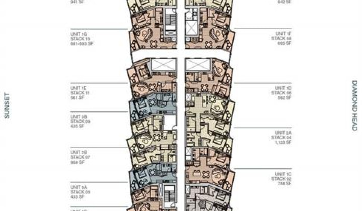 1000 Auahi Street,Honolulu,Hawaii,96814,1 ベッドルーム ベッドルーム,1 バスルームバスルーム,コンド / タウンハウス,Auahi,37,17891309