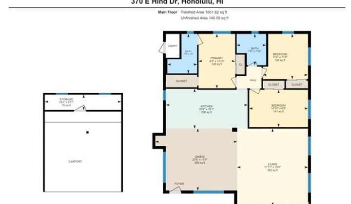 370 Hind Drive,Honolulu,Hawaii,96821,3 Bedrooms Bedrooms,2 BathroomsBathrooms,Single family,Hind,18015361