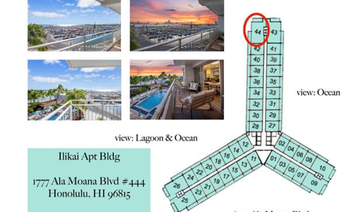 1777 Ala Moana Boulevard,Honolulu,Hawaii,96815,2 ベッドルーム ベッドルーム,2 バスルームバスルーム,コンド / タウンハウス,Ala Moana,4,18587194