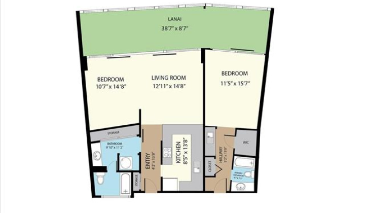 2877 Kalakaua Avenue,Honolulu,Hawaii,96815,2 Bedrooms Bedrooms,2 BathroomsBathrooms,Condo/Townhouse,Kalakaua,3,18315830