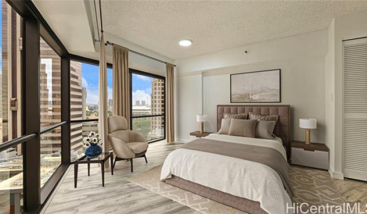 1088 Bishop Street,Honolulu,Hawaii,96813,1 ベッドルーム ベッドルーム,1 バスルームバスルーム,コンド / タウンハウス,Bishop,14,18370259