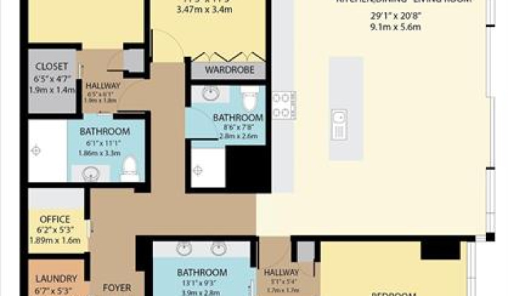 1100 Ala Moana Boulevard,Honolulu,Hawaii,96814,3 ベッドルーム ベッドルーム,3 バスルームバスルーム,コンド / タウンハウス,Ala Moana,36,18836483