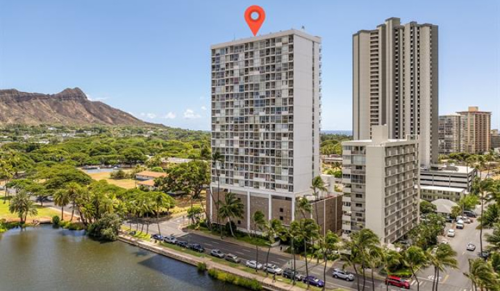 2611 Ala Wai Boulevard,Honolulu,Hawaii,96815,1 ベッドルーム ベッドルーム,1 バスルームバスルーム,コンド / タウンハウス,Ala Wai,24,18877158